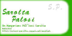 sarolta palosi business card